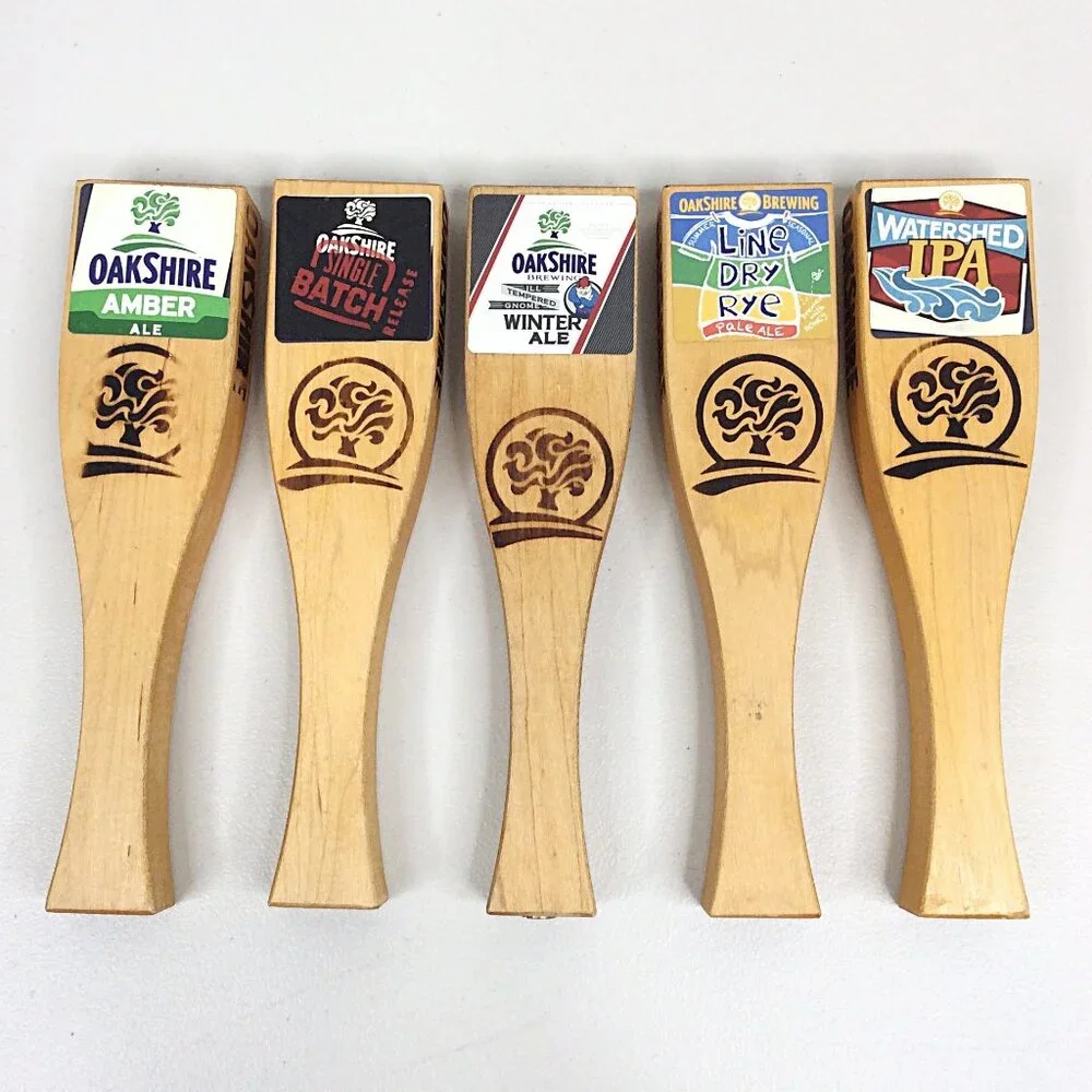 Lot of 5 Oakshire‎ Beer Tap Handles Amber Ale Watershed IPA Line Dry Rye Winter